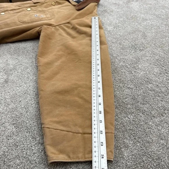 Vintage Carhartt Brown Canvas Work Chore Jacket Blanket Lined - Picture 7 of 7